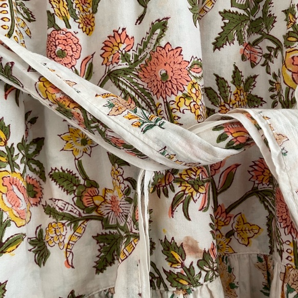 Floral Maxi Dress - Cream and Pink - Picture 5 of 6